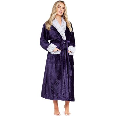 CityComfort Peignoir en polar violet avec capuche - Femme - Publicité CityComfort Peignoir en polar violet avec capuche - Femme - Publicité