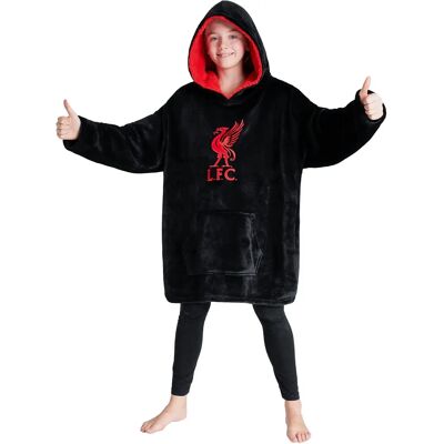 Liverpool FC Poncho à capuche oversize - Noir - Poncho - Publicité Liverpool FC Poncho à capuche oversize - Noir - Poncho - Publicité