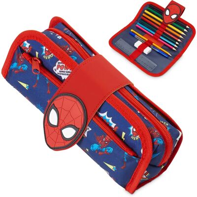 Trousse Marvel Garçons Spiderman - Fournitures & Style BD - Publicité Trousse Marvel Garçons Spiderman - Fournitures & Style BD - Publicité