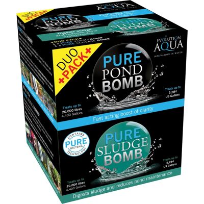 Evolution Aqua Pond Bomb & Sludge Bomb Duo Pack Water Treatment Evolution Aqua Pond Bomb & Sludge Bomb Duo Pack Water Treatment