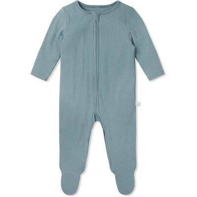 MORI Baby Clever Zip Rippstrick Schlafanzug - Baby Schlafanzug MORI Baby Clever Zip Rippstrick Schlafanzug - Baby Schlafanzug