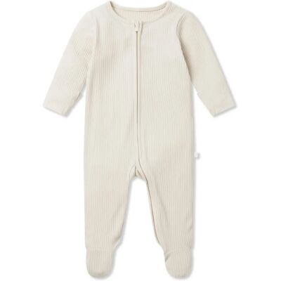 MORI Baby Clever Zip Ribbed Schlafanzug - Bio-Baumwolle & Bambus MORI Baby Clever Zip Ribbed Schlafanzug - Bio-Baumwolle & Bambus