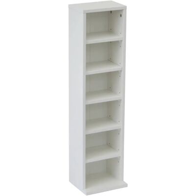 Oypla White 6-Tier CD DVD Book Shelf Storage Tower - Fits 102 CDs Oypla White 6-Tier CD DVD Book Shelf Storage Tower - Fits 102 CDs