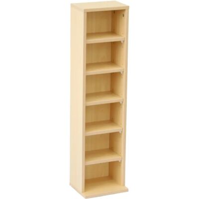 Oypla 6 Tier Beech Wooden CD DVD Shelf Storage Rack - Fits 102 CDs Oypla 6 Tier Beech Wooden CD DVD Shelf Storage Rack - Fits 102 CDs