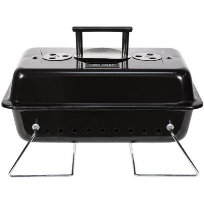 George Foreman GFPTBBQ1003B Portable Black Tabletop Charcoal BBQ George Foreman GFPTBBQ1003B Portable Black Tabletop Charcoal BBQ