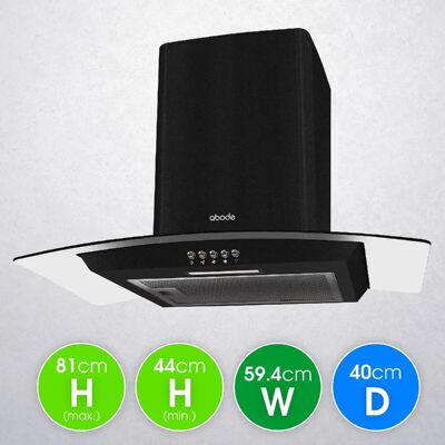 Abode AGCH6031B - Black - Cooker Hood Abode AGCH6031B - Black - Cooker Hood