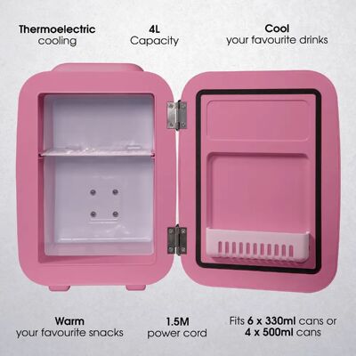 Abode A4CLR201P - Pink - Mini Fridge / Cooler Abode A4CLR201P - Pink - Mini Fridge / Cooler