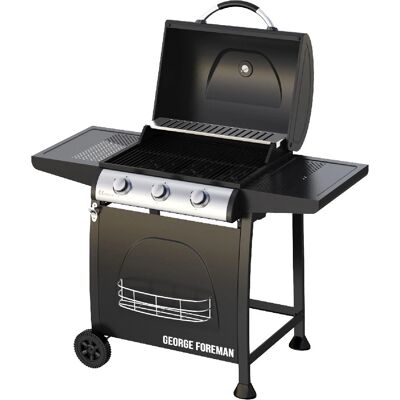 George Foreman GFGBBQ3B 3 Burner Gas BBQ - Outdoor Grill George Foreman GFGBBQ3B 3 Burner Gas BBQ - Outdoor Grill