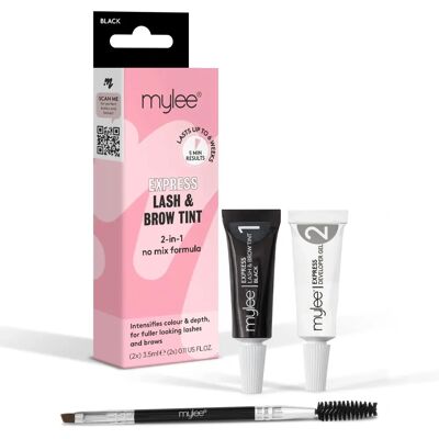 Kit de teinture pour cils et sourcils Mylee Express - 2 en 1, Sans mélange, Noir - Publicité Kit de teinture pour cils et sourcils Mylee Express - 2 en 1, Sans mélange, Noir - Publicité