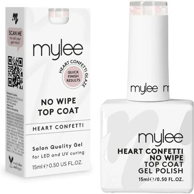 Mylee - MYGEL - Coeur Confetti - Top Coat Gel - Publicité Mylee - MYGEL - Coeur Confetti - Top Coat Gel - Publicité