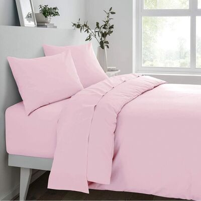 Sleepdown - Fitted Sheet - King Size - Soft Pink - Fitted Sheet Sleepdown - Fitted Sheet - King Size - Soft Pink - Fitted Sheet