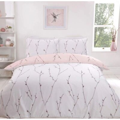 Sleepdown Willow - Ensemble de literie réversible - Rose - Lit simple Sleepdown Willow - Ensemble de literie réversible - Rose - Lit simple