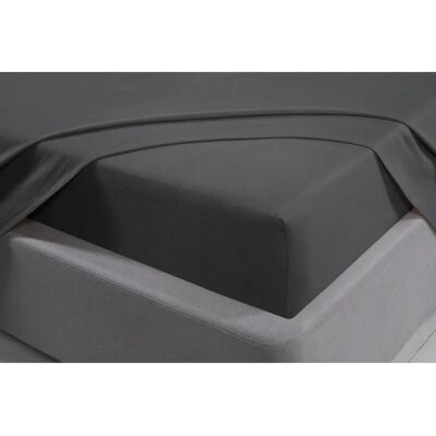 Sleepdown - Flannelette - Charcoal Grey - Super King - Fitted sheet Sleepdown - Flannelette - Charcoal Grey - Super King - Fitted sheet