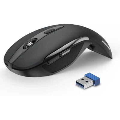 TECKNET - Foldable Wireless Mini Mouse - 6 Buttons - Mouse TECKNET - Foldable Wireless Mini Mouse - 6 Buttons - Mouse