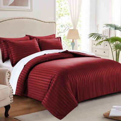 Imperial Rooms - Red Stripe Duvet Cover - Single - Bedding Set Imperial Rooms - Red Stripe Duvet Cover - Single - Bedding Set