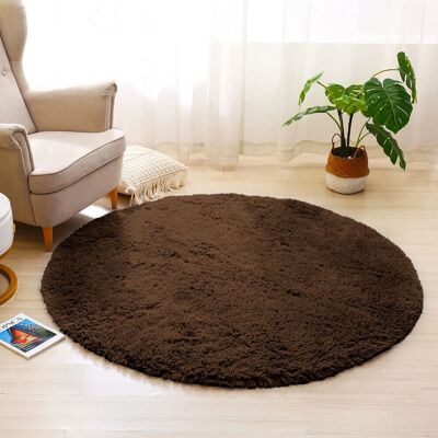 Imperial Round Shaggy Brown 120x120cm Rug Imperial Round Shaggy Brown 120x120cm Rug