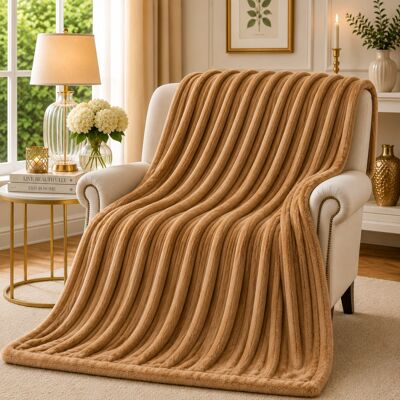 ASPIRE HOMEWARE - Camel Blanket - King - Fleece - Blanket ASPIRE HOMEWARE - Camel Blanket - King - Fleece - Blanket