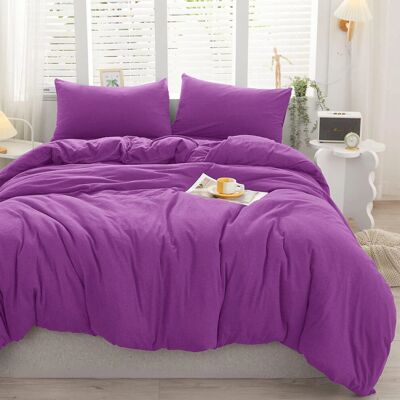 Imperial Rooms - Purple Plain Dyed Duvet Cover - Bedding Set Imperial Rooms - Purple Plain Dyed Duvet Cover - Bedding Set