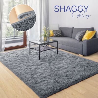 Aspire Homeware - 120x170cm - Silver Grey - Area Rug Aspire Homeware - 120x170cm - Silver Grey - Area Rug