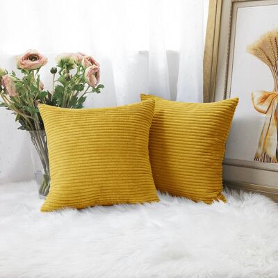 Yorkshire Bedding - Cushion Cover - Ochre Patterned - Pack 2 Yorkshire Bedding - Cushion Cover - Ochre Patterned - Pack 2