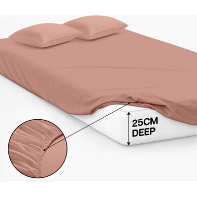Yorkshire Bedding - Peach - Super King - Fitted Sheet Yorkshire Bedding - Peach - Super King - Fitted Sheet