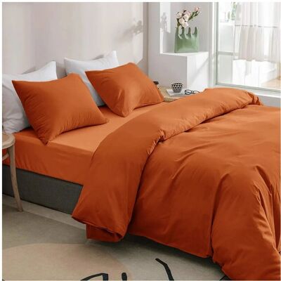 Yorkshire Bedding - Rust Double - Rust - Duvet cover set Yorkshire Bedding - Rust Double - Rust - Duvet cover set