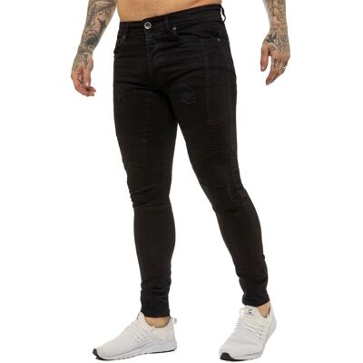 Enzo Slim Stretch Jeans - Black - Jeans Enzo Slim Stretch Jeans - Black - Jeans