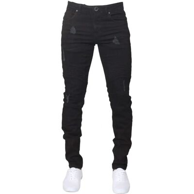 Enzo Black Super Slim Stretch Jeans - Jeans Enzo Black Super Slim Stretch Jeans - Jeans