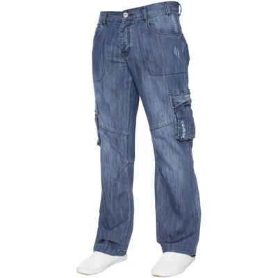 Enzo Blue Cargo Jeans - Jeans Enzo Blue Cargo Jeans - Jeans