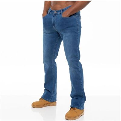 Enzo Herren Bootcut Stretch Denim Jeans Himmelblau 42W/30L Enzo Herren Bootcut Stretch Denim Jeans Himmelblau 42W/30L