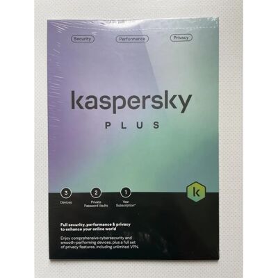 Kaspersky Plus 3 Dispositivi - 1 Anno - Software Antivirus Kaspersky Plus 3 Dispositivi - 1 Anno - Software Antivirus