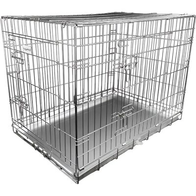 HugglePets - Dog Cage - Silver - XS - Pet Cage HugglePets - Dog Cage - Silver - XS - Pet Cage
