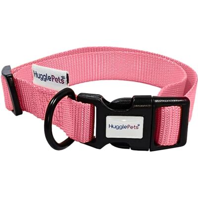 HugglePets M Pink Adjustable Snappy Dog Collar - Pet Accessories HugglePets M Pink Adjustable Snappy Dog Collar - Pet Accessories
