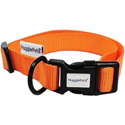 HugglePets M Orange Adjustable Snappy Dog Collar - Dog Collar HugglePets M Orange Adjustable Snappy Dog Collar - Dog Collar