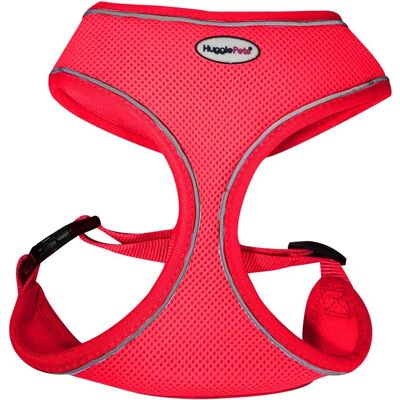 HugglePets Air Mesh Dog Harness - Medium, Red - Dog Harness HugglePets Air Mesh Dog Harness - Medium, Red - Dog Harness