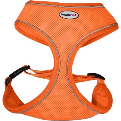 HugglePets Air Mesh Dog Harness - Medium, Orange - Dog Harness HugglePets Air Mesh Dog Harness - Medium, Orange - Dog Harness
