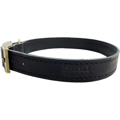 HugglePets Leather Dog Collar - Small, Black HugglePets Leather Dog Collar - Small, Black