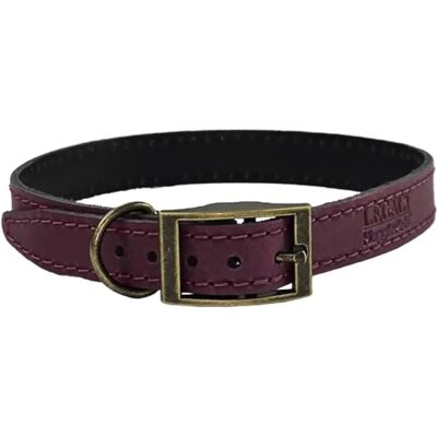 HugglePets Legacy Leather Dog Collar - X Large, Merlot HugglePets Legacy Leather Dog Collar - X Large, Merlot