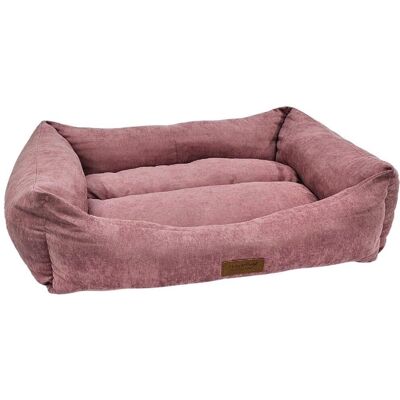 HugglePets - Luxury Dog Lounger Bed - Pink - Dog Bed HugglePets - Luxury Dog Lounger Bed - Pink - Dog Bed