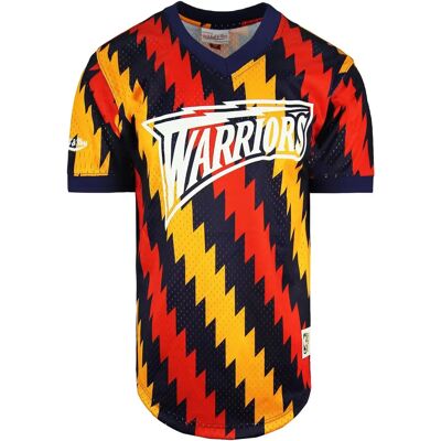 Mitchell & Ness GSWPTNY1 Multicolor V-Ausschnitt NBA T-Shirt Mitchell & Ness GSWPTNY1 Multicolor V-Ausschnitt NBA T-Shirt