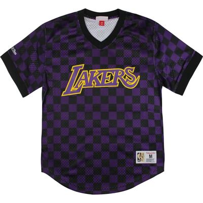 Mitchell & Ness Lakers Mesh T-Shirt - Paars M Mitchell & Ness Lakers Mesh T-Shirt - Paars M