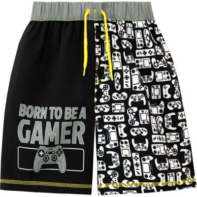 Harry Bear Born To Be A Gamer Black Swim Shorts - Swim Shorts Harry Bear Born To Be A Gamer Black Swim Shorts - Swim Shorts