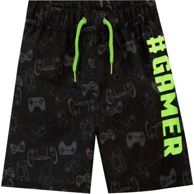 Harry Bear Gamer Swim Shorts - Black - 6-7 Years Swim Shorts Harry Bear Gamer Swim Shorts - Black - 6-7 Years Swim Shorts