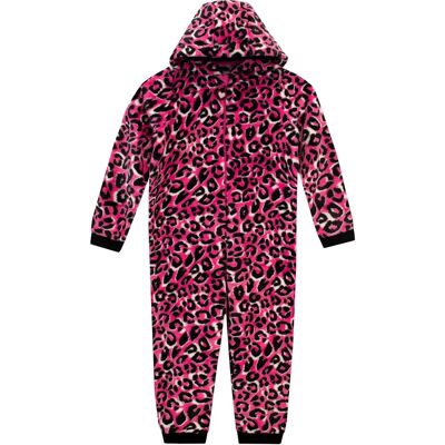Harry Bear Pink Animal Print Onesie - Mädchen 10-11 Jahre Harry Bear Pink Animal Print Onesie - Mädchen 10-11 Jahre