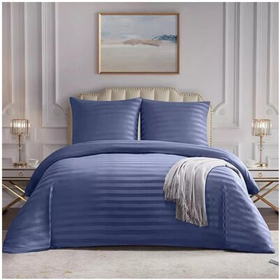 Imperial Rooms Washed Blue Stripe King - Duvet Cover Set Imperial Rooms Washed Blue Stripe King - Duvet Cover Set