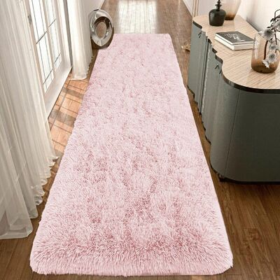 SUPREME BEDDING LTD - Fluffy Pink Runner Rug - Rug SUPREME BEDDING LTD - Fluffy Pink Runner Rug - Rug