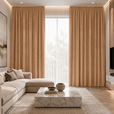 Moonlight Bedding Limited - Plain Blackout Curtains - Beige Moonlight Bedding Limited - Plain Blackout Curtains - Beige