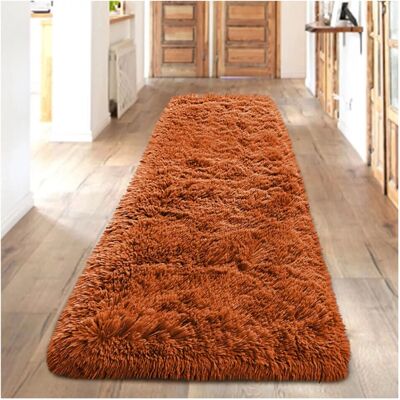 SUPREME BEDDING LTD - Fluffy Rug - Orange - 60x220 - Runner Mat SUPREME BEDDING LTD - Fluffy Rug - Orange - 60x220 - Runner Mat