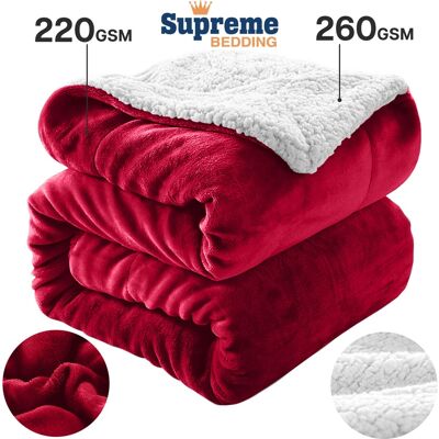 SUPREME BEDDING LTD - Sherpa Throw Blanket SUPREME BEDDING LTD - Sherpa Throw Blanket