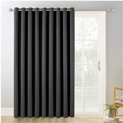 Oxford Homeware - Single Panel Curtain - Grey - Curtains Oxford Homeware - Single Panel Curtain - Grey - Curtains